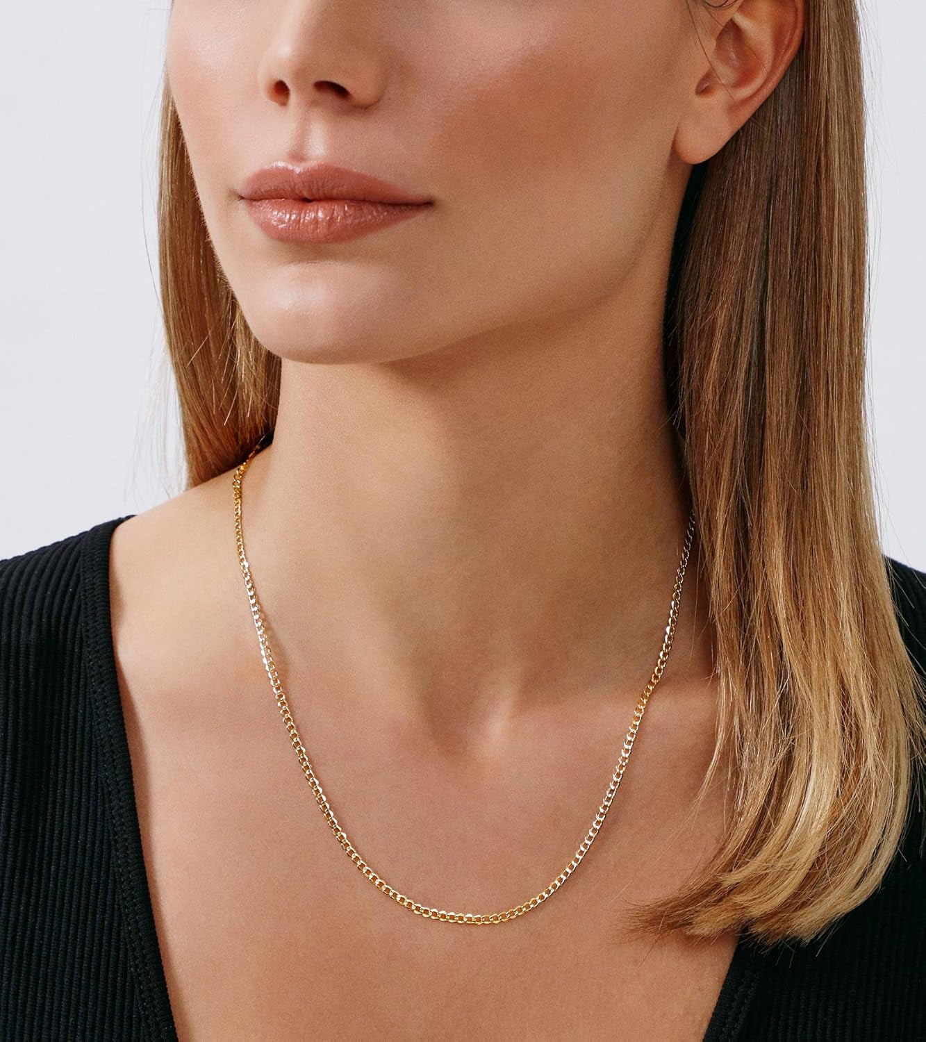 Gold Chain Necklace Collection - 14K Solid Yellow Gold Filled Miami Cuban Curb Link Chain Necklaces for Women and Men with Different Sizes (2.7Mm, 3.6Mm, 4.5Mm, or 5.5Mm)