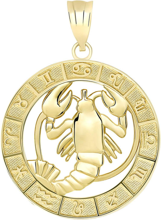 10K Yellow Gold Zodiac Pendant