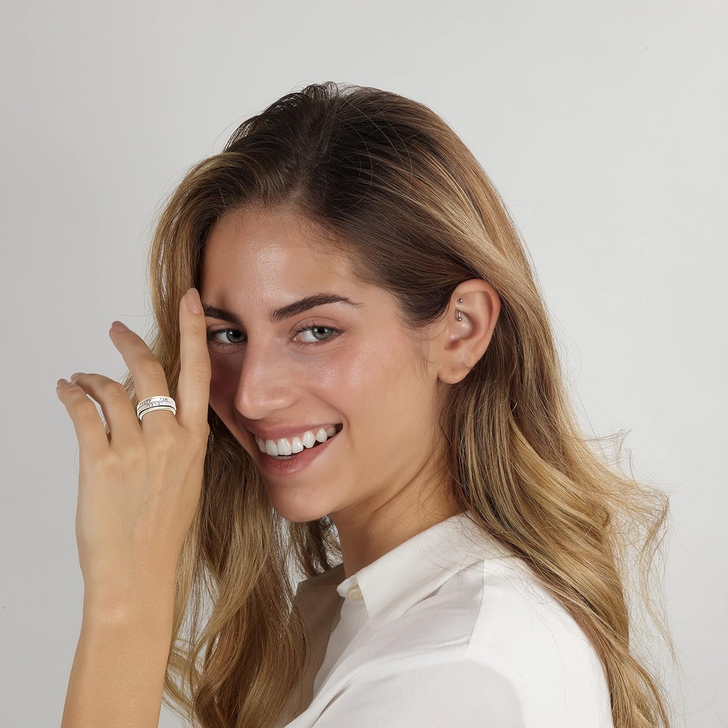 912 Sterling Silver Spinner Ring 9K Solid Gold I Am My Beloved and My Beloved Is Mine, Song of Solomon Ring, Priestly Blessing/Birkat Kohanim, Verse Rings for Men